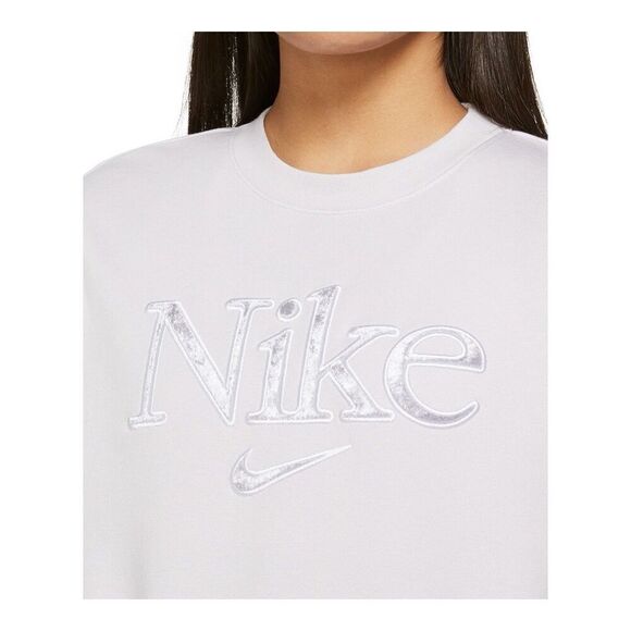 Nike Sportswear Women's Femme Logo Fleece Sweatshirt Size S - Picture 1 of 3